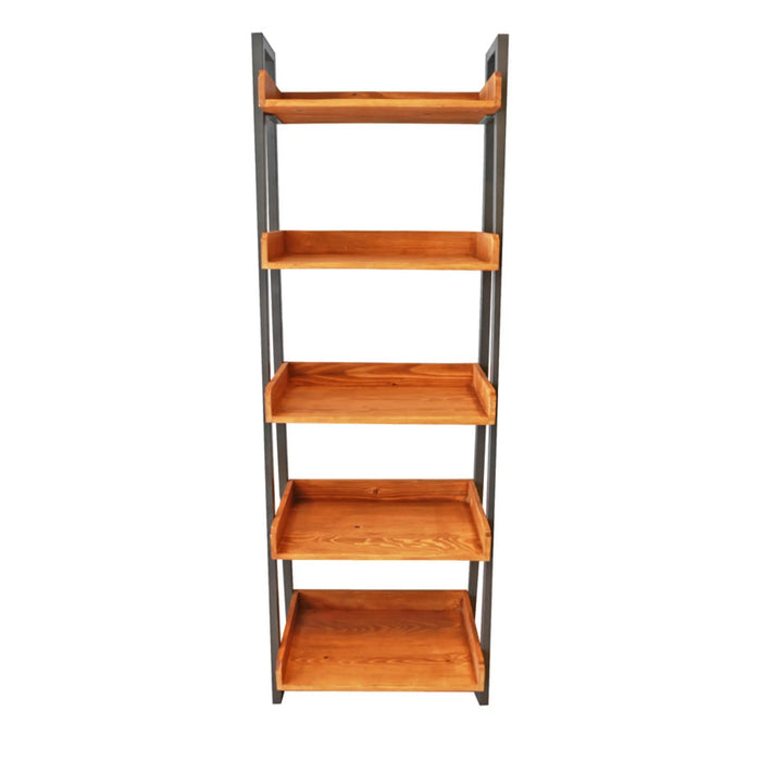 Tempo Solid Pine Wood Ladder Bookshelf