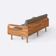 Velora Solid Beech Wood 3-Seater Sofa | Upholstered Modern Couch Demontha