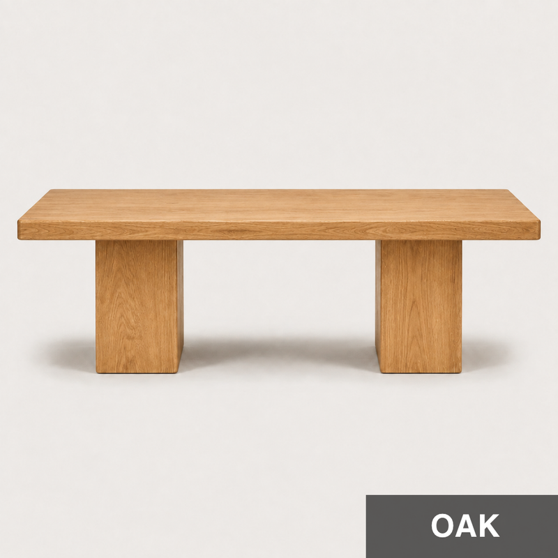 Wilder Rectangular Dining Table | Solid Walnut or Oak Wood