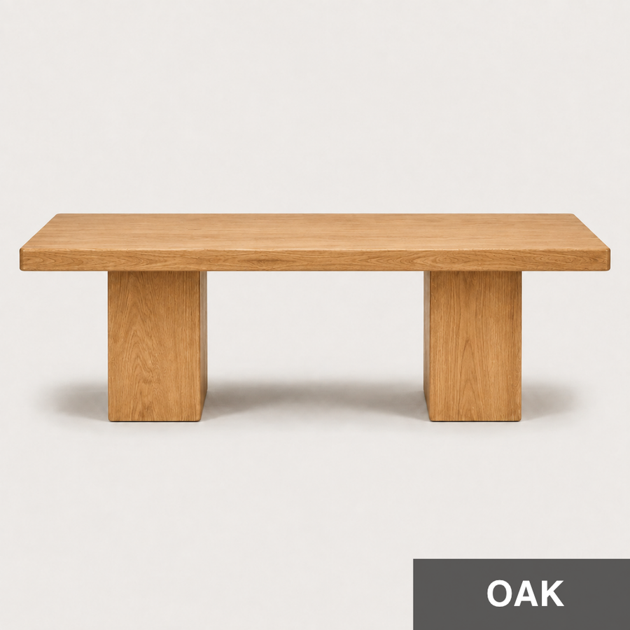 Wilder Rectangular Dining Table | Solid Walnut or Oak Wood