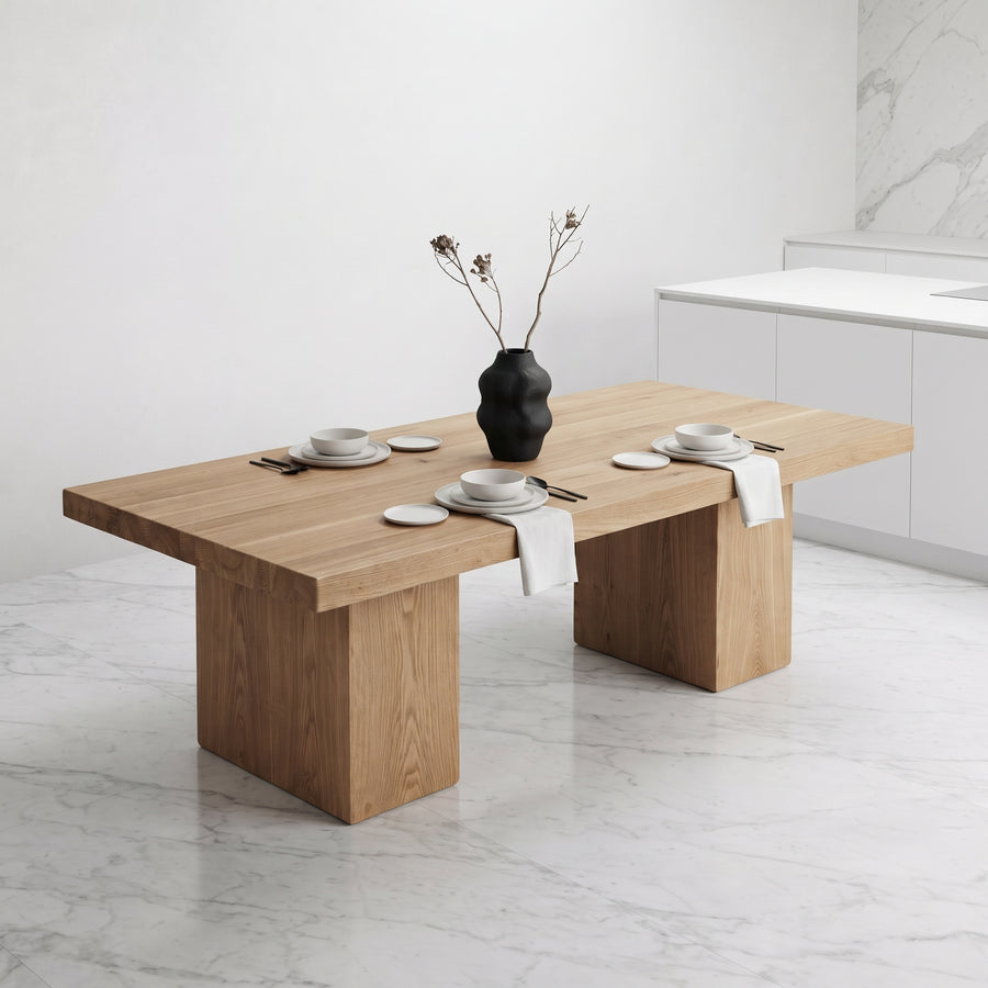 Wilder Rectangular Dining Table | Solid Walnut or Oak Wood