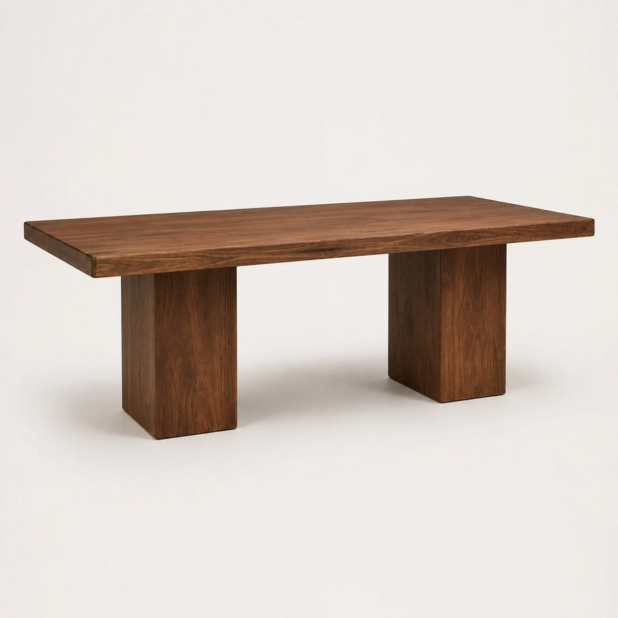Wilder Rectangular Dining Table | Solid Walnut or Oak Wood