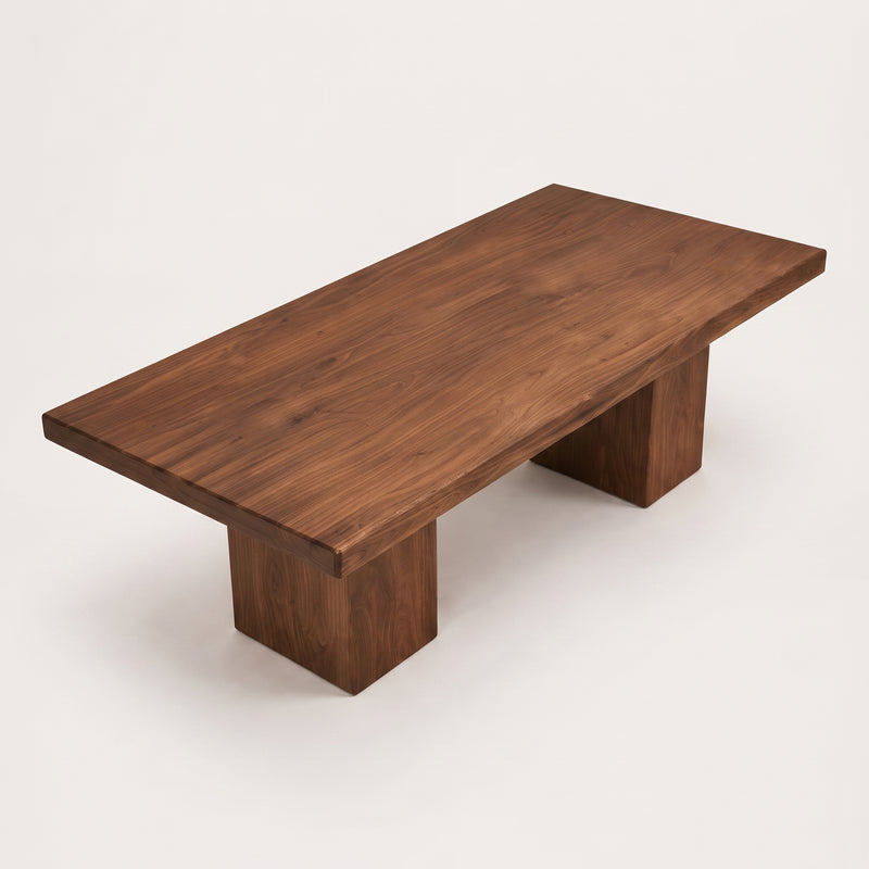 Wilder Rectangular Dining Table | Solid Walnut or Oak Wood