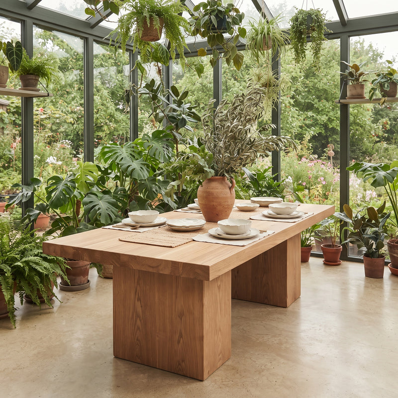 Wilder Rectangular Dining Table | Solid Walnut or Oak Wood