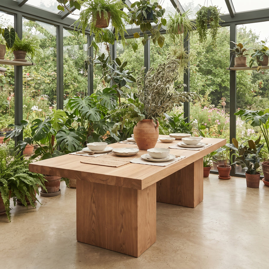 Wilder Rectangular Dining Table | Solid Walnut or Oak Wood
