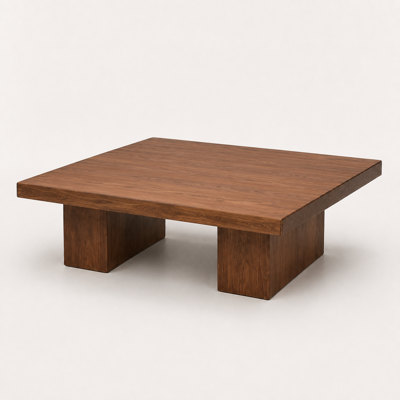 Wilder Square Coffee Table | Solid Walnut or Oak Wood