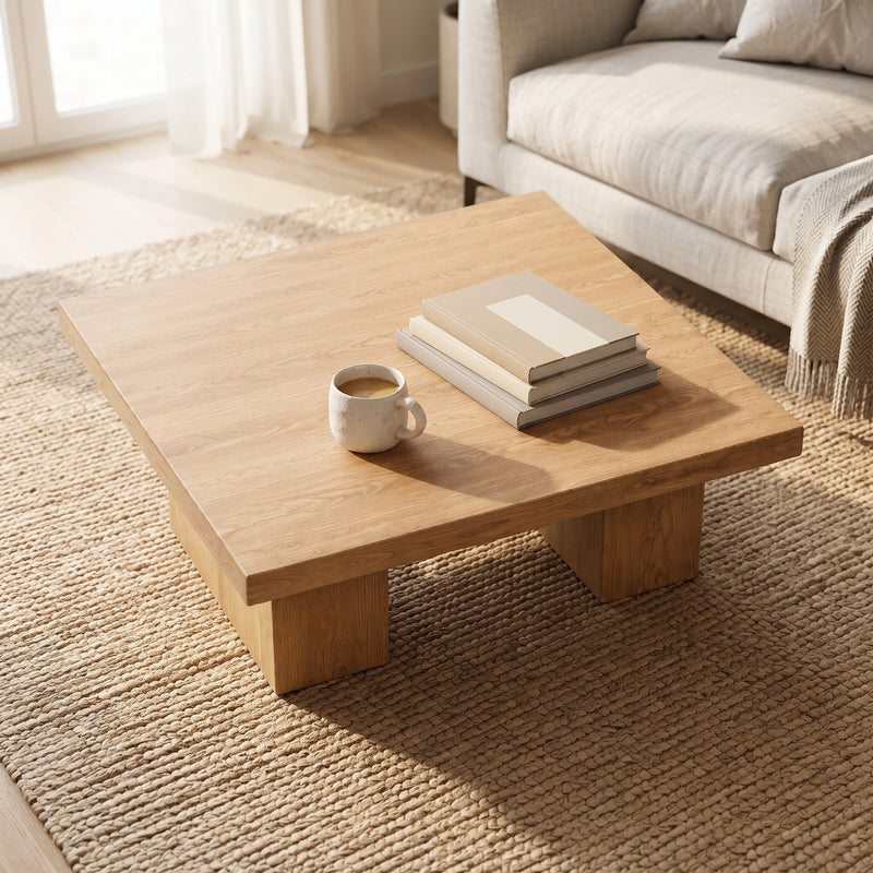 Wilder Square Coffee Table | Solid Walnut or Oak Wood