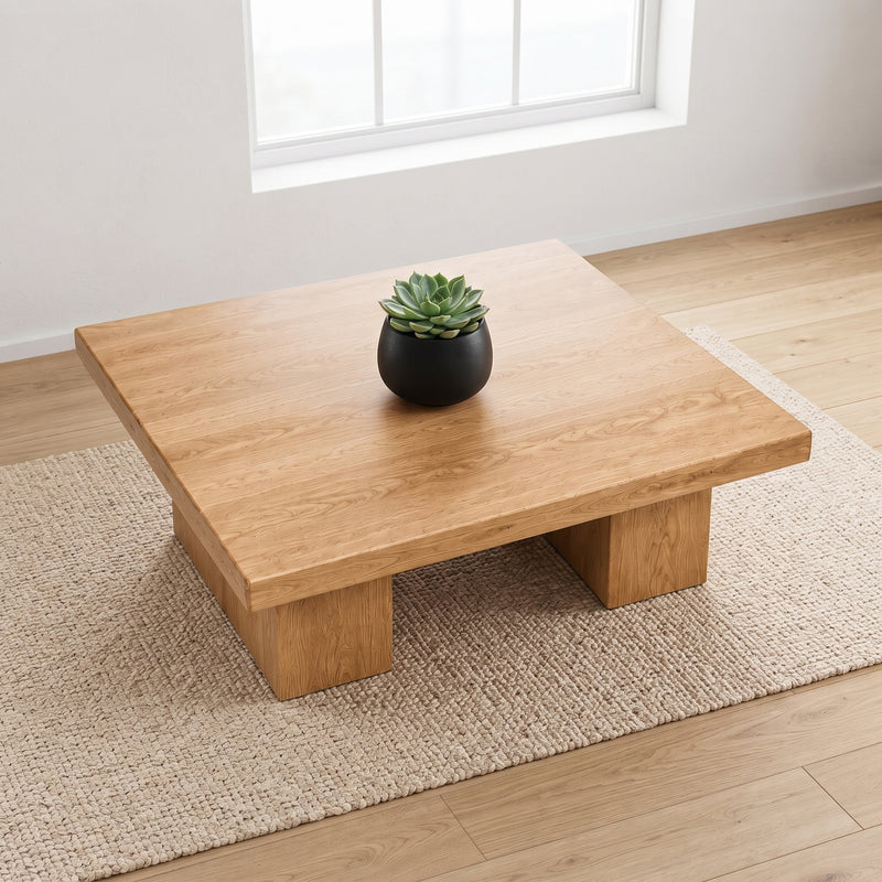 Wilder Square Coffee Table | Solid Walnut or Oak Wood