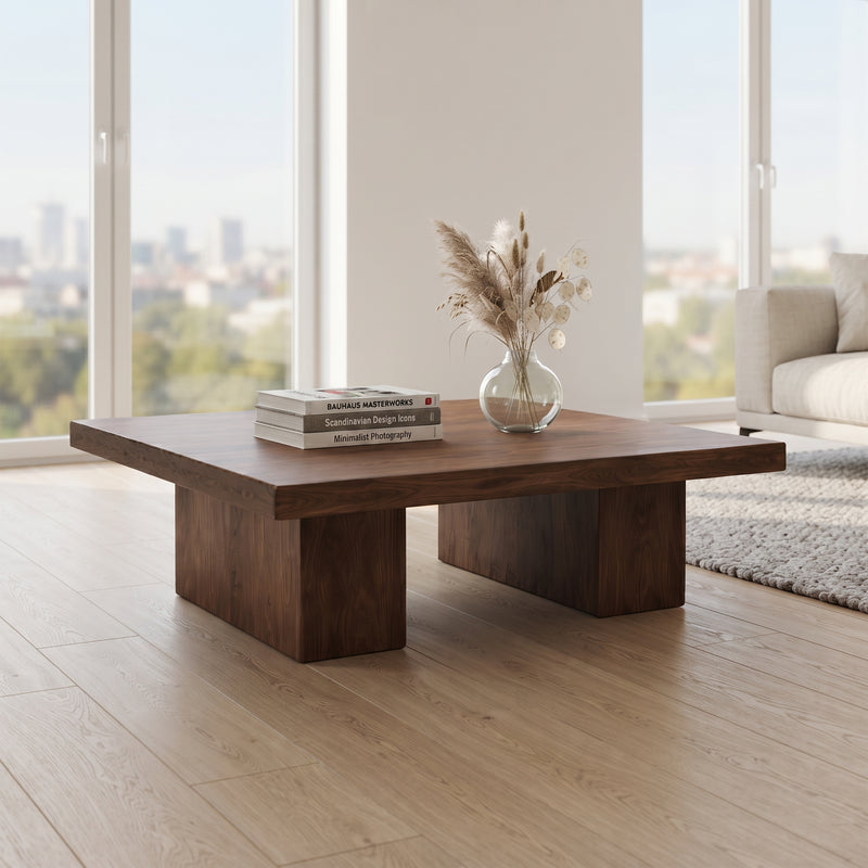 Wilder Square Coffee Table | Solid Walnut or Oak Wood