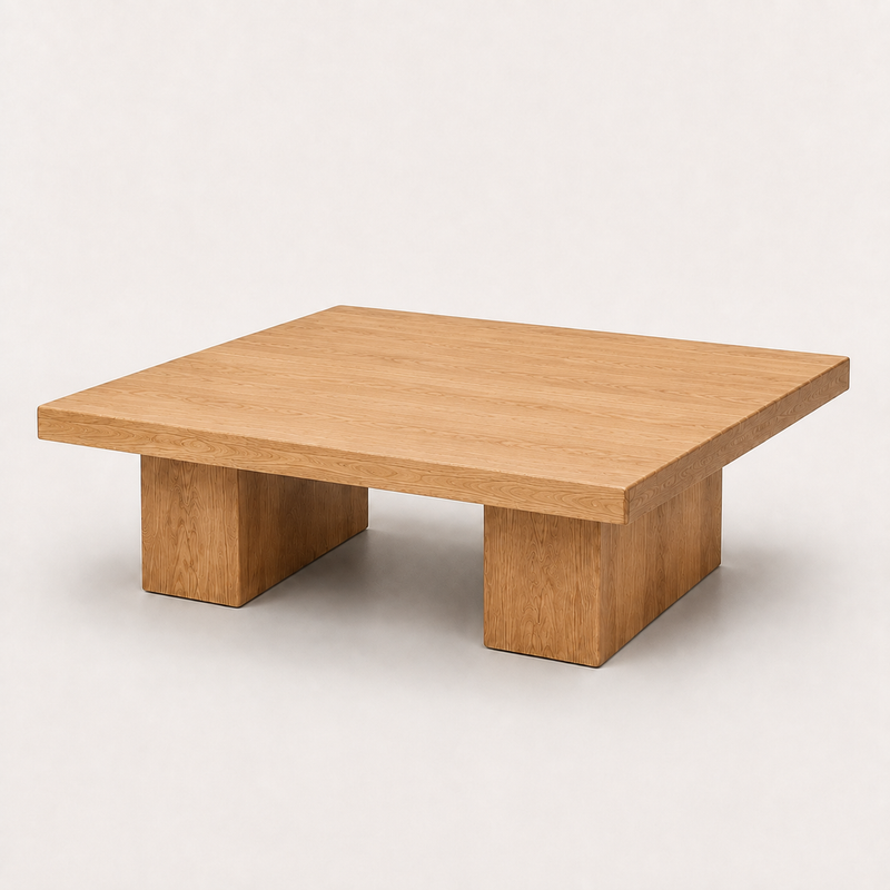 Wilder Square Coffee Table | Solid Walnut or Oak Wood