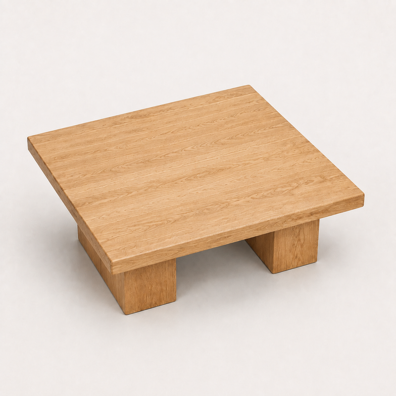 Wilder Square Coffee Table | Solid Walnut or Oak Wood