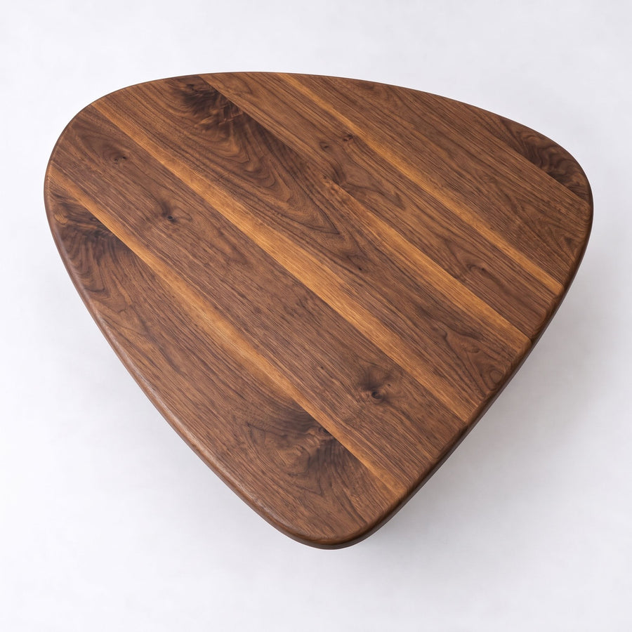 Yuma Organic Triangle Oak & Walnut Coffee Table – Sculptural Modern Design