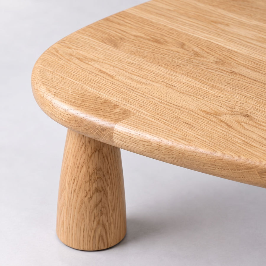 Yuma Organic Triangle Oak & Walnut Coffee Table – Sculptural Modern Design