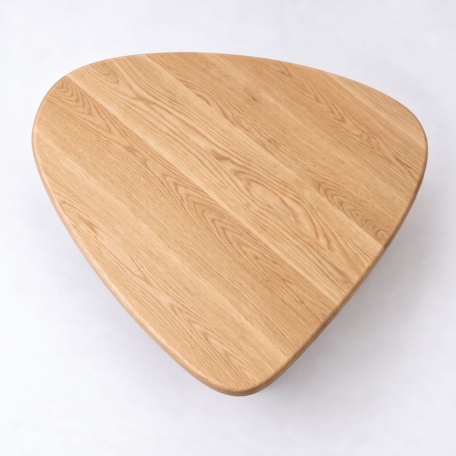 Yuma Organic Triangle Oak & Walnut Coffee Table – Sculptural Modern Design