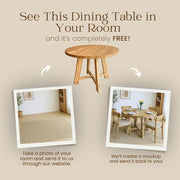 Amber Round Farmhouse Dining Table | Solid Wood Design Mozilya