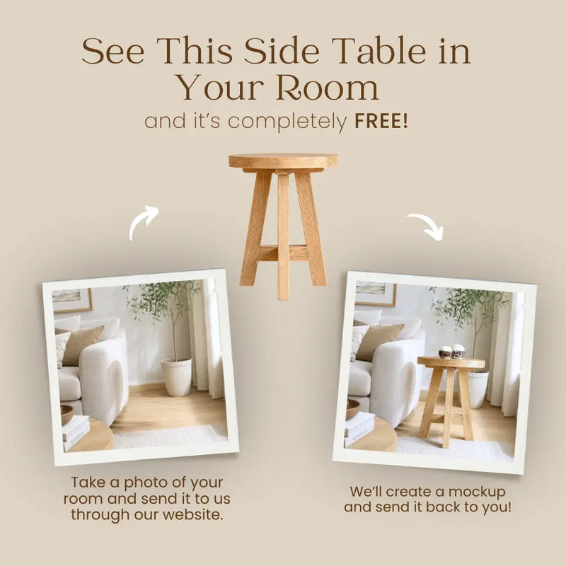 Amber Round Farmhouse Side Table