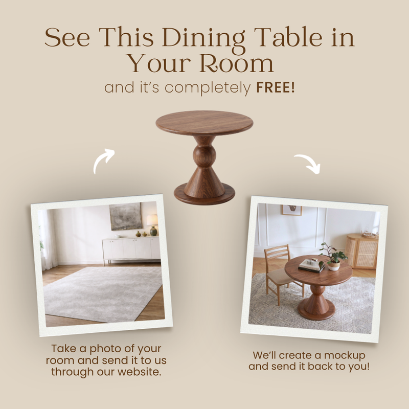 Avero Round Walnut Dining Table | Sculptural Pedestal Design