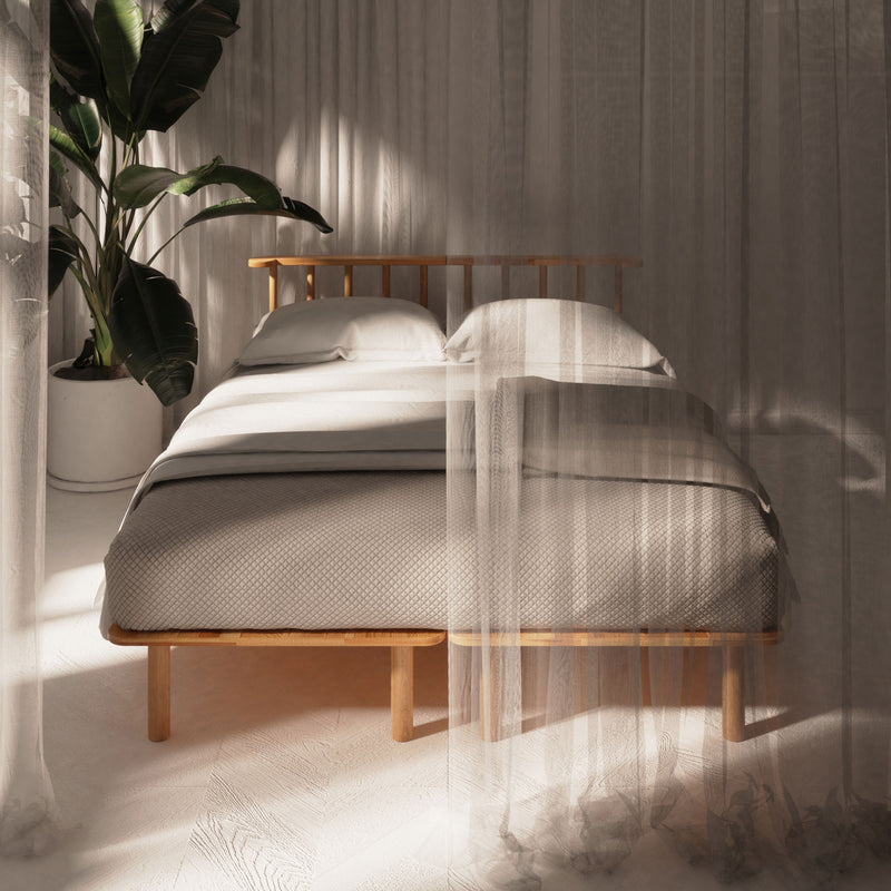 Queens Beech Wood Double Bed Frame