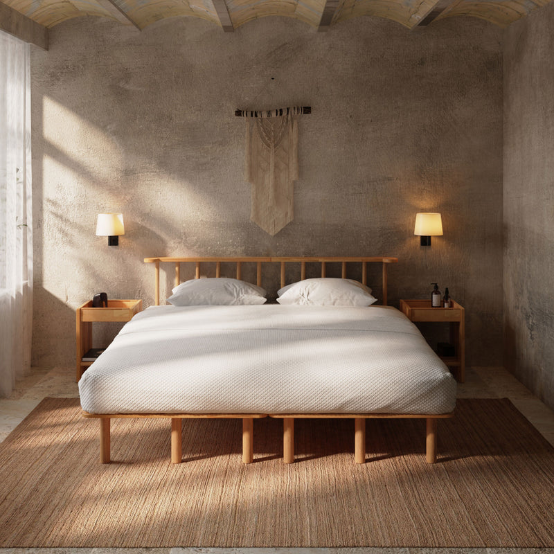 Queens Beech Wood Double Bed Frame