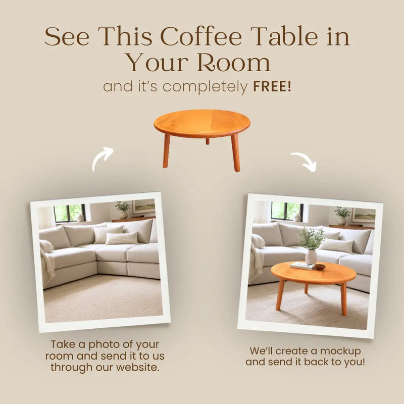 Bliss Round Wood Cocktail Table