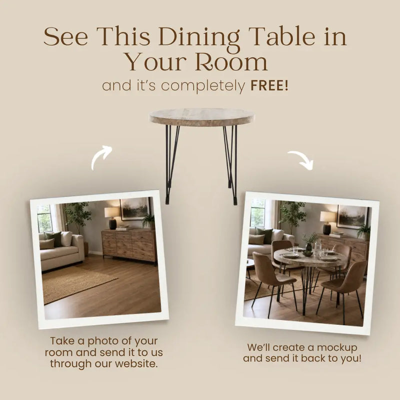 Concord Round Rustic Dining Table | Farmhouse Design