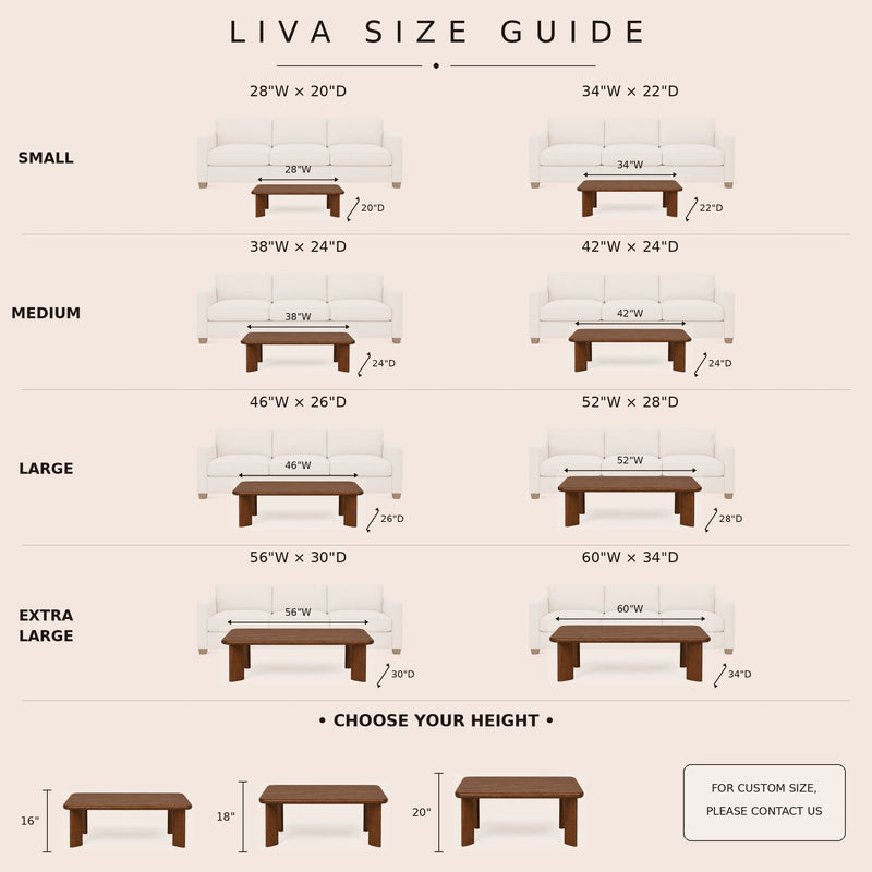 Liva Rectangular Walnut Coffee Table | Scandinavian Modern Design