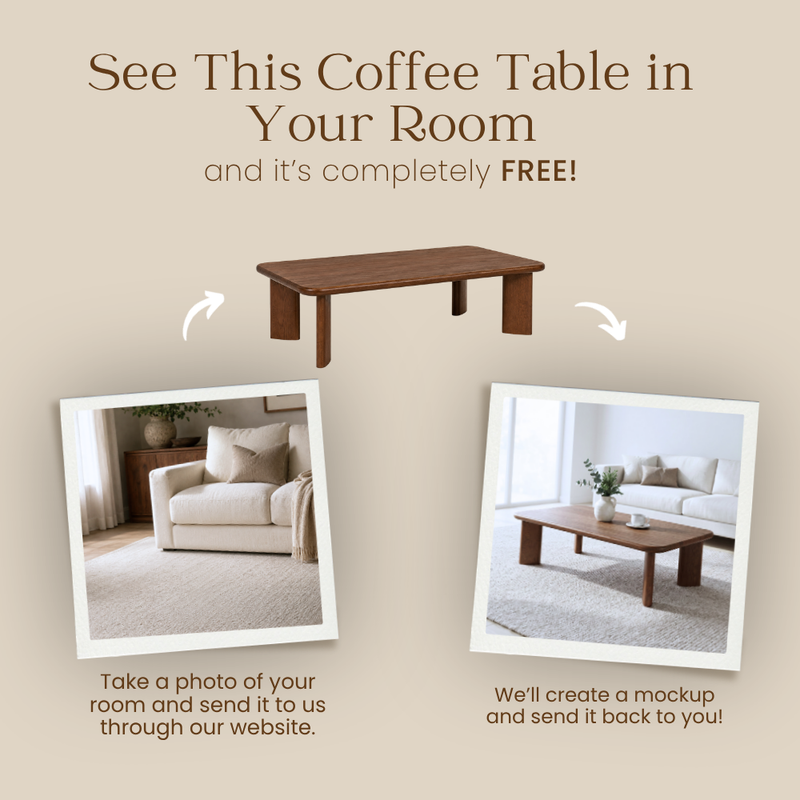 Liva Rectangular Walnut Coffee Table | Scandinavian Modern Design