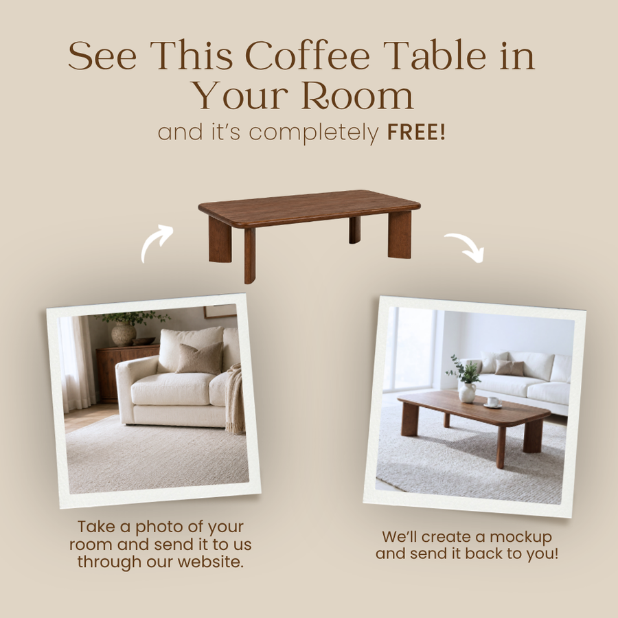 Liva Rectangular Walnut Coffee Table | Scandinavian Modern Design