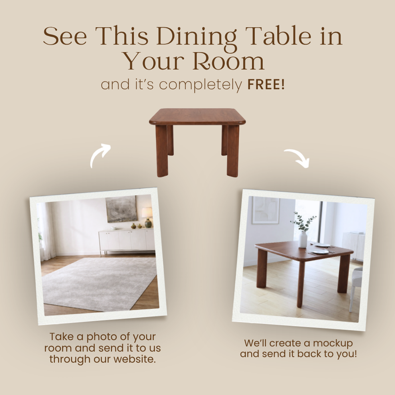 Liva Square Walnut Dining Table | Scandinavian Modern Design