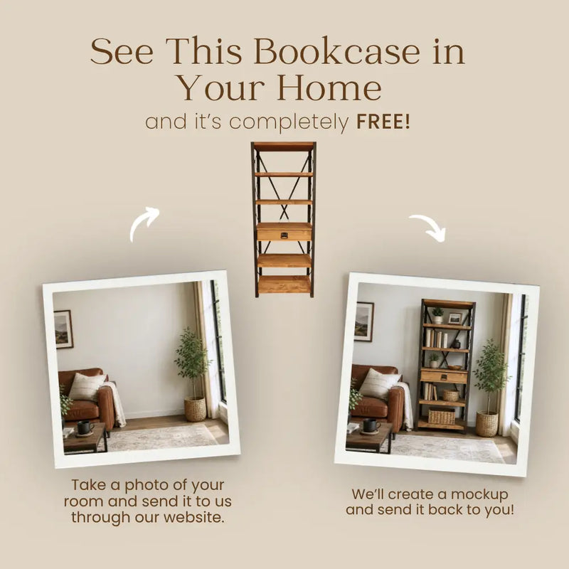 Locke Narrow Bookshelf | Tall Industrial Design.