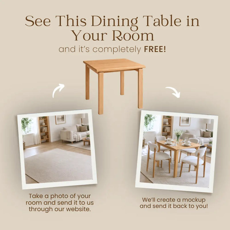 Luna Minimalist Square Dining Table