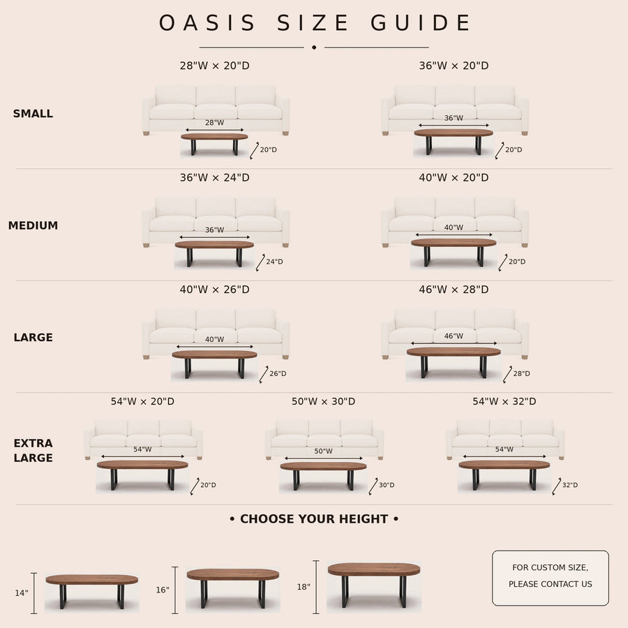 Oasis Oval Walnut Coffee Table with Metal Legs – Industrial Design