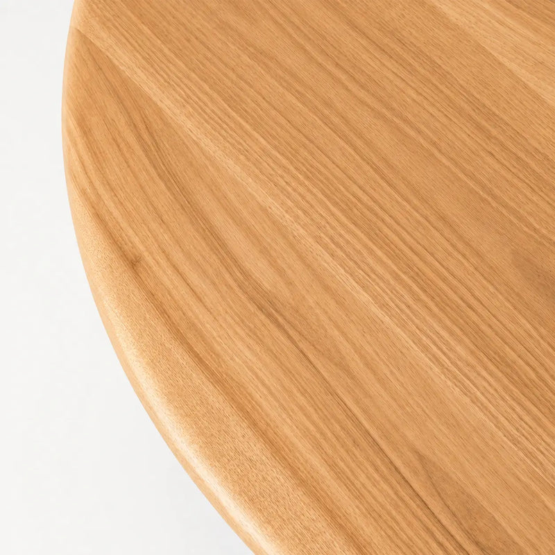 Petra Solid Oak Wood Round Coffee Table – Handcrafted Mid-Century Modern