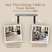 Port Gray Dining Table | Pine Wood Mid Century Design Tomruque Wood Studios