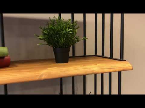 Fargo Metal Wood Bookcase | 6 Shelves Farmhouse Design