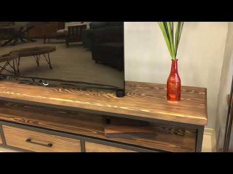 Carmen Solid Pine Wood TV Stand