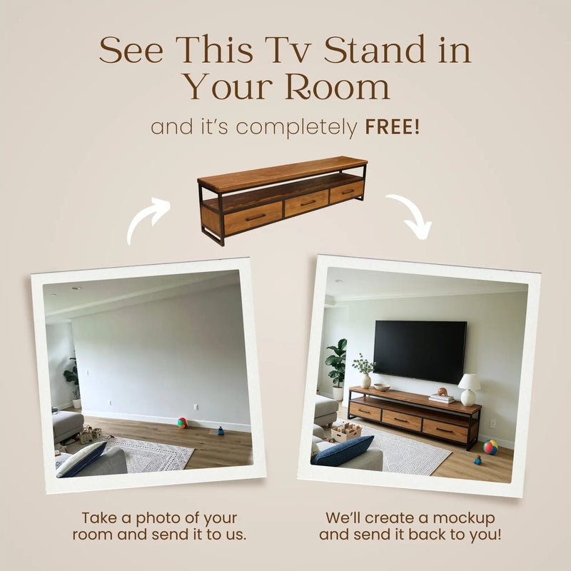 Carmen Solid Pine Wood TV Stand