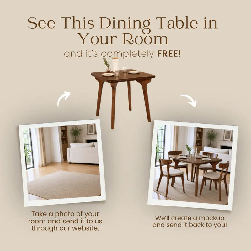 Sidney Square Dining Table | Walnut Wood Mid Century Design Mozilya