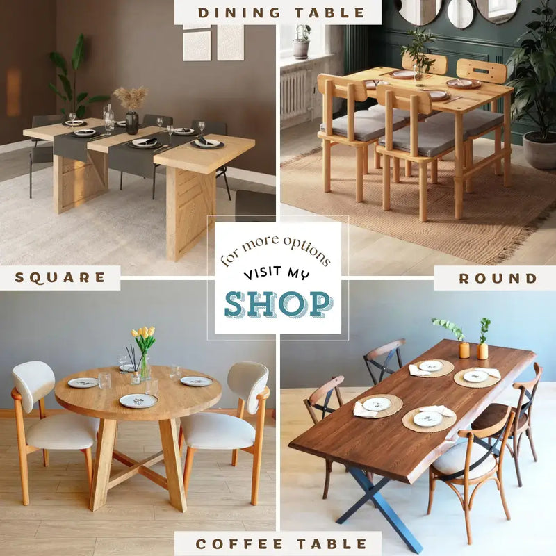 Toledo Wooden Dining Table | Walnut Mid Century Design