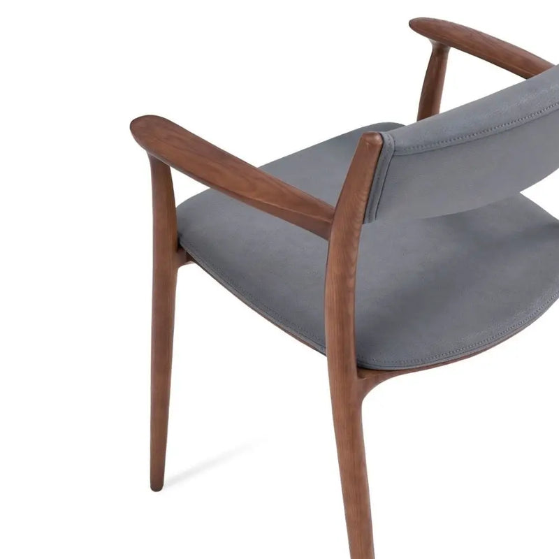 Ashford Solid Ash Wood Dining Armchair – Mid-Century Modern Design