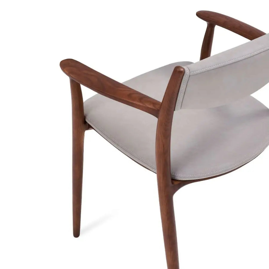 Ashford Solid Ash Wood Dining Armchair – Mid-Century Modern Design