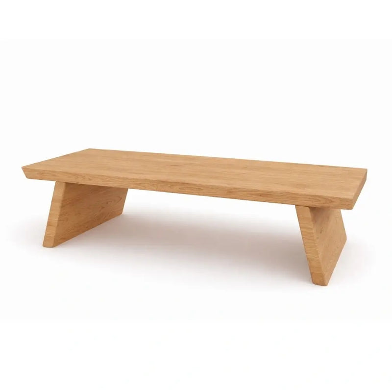 Yoro Solid Oak Wood Coffee Table – Japandi Rectangular Design