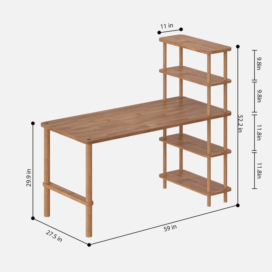 Castro Beech Wood Desk - Ideal for Modern Workspaces Demontha