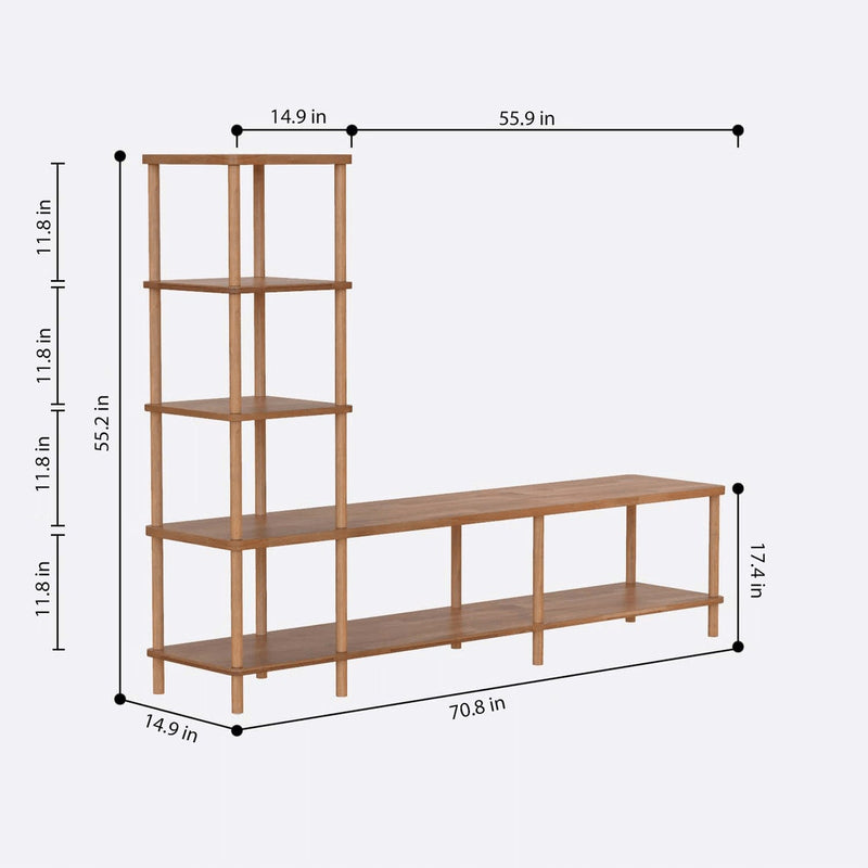 Austin Beech Wood TV Stand