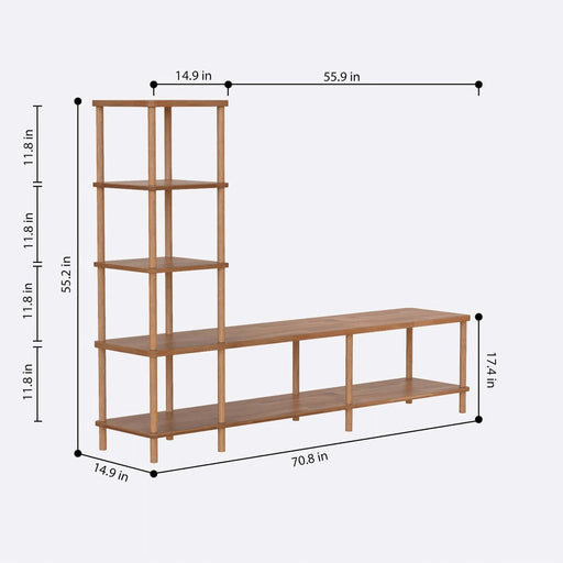 Austin Solid Beech Wood TV Stand | Modern Storage TV Unit Demontha
