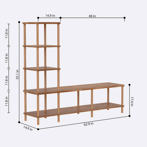 Austin Solid Beech Wood TV Stand | Modern Storage TV Unit Demontha