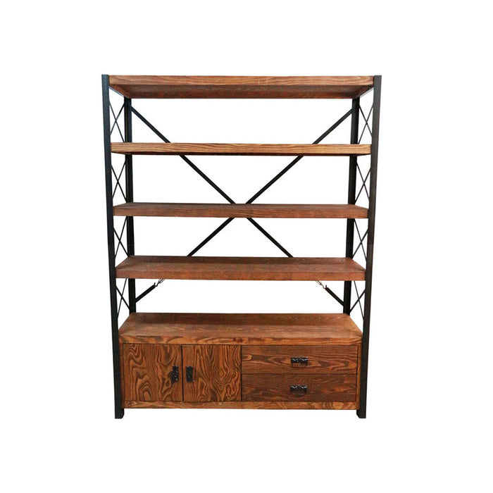 Bellingham Solid Wood Bookcase with Doors and Drawers