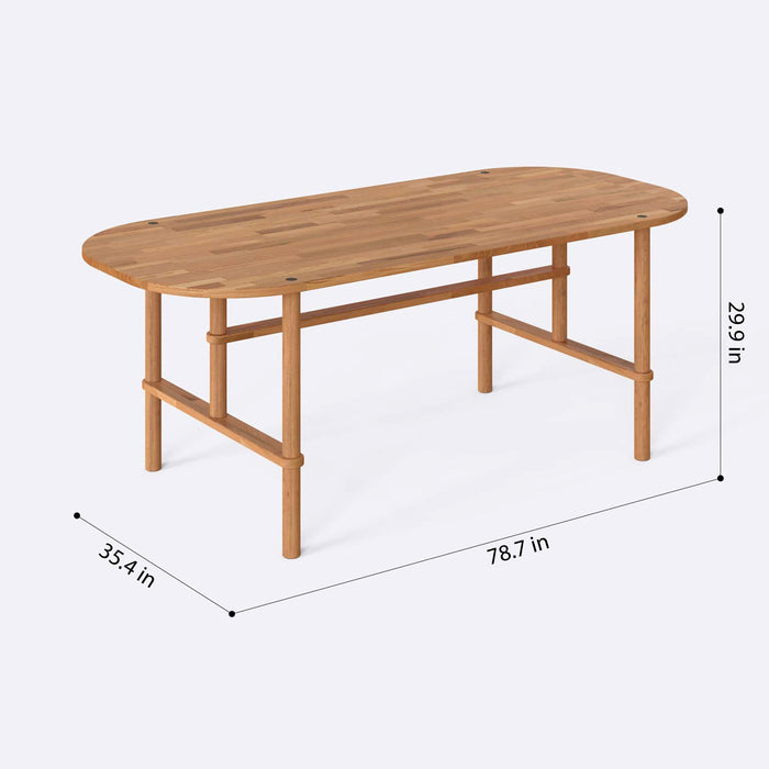 Detailed shot of the table’s beveled edges, designed for a smooth and refined finish