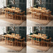 Close-up of the leg design on the Beverly Hills oval dining table set, featuring sturdy, modern craftsmanship