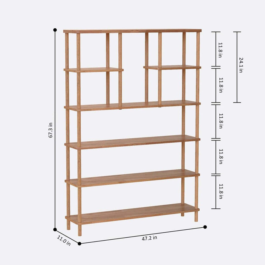 The bookcase placed in an interior setting, blending seamlessly with modern decor.